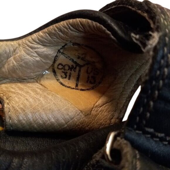 Dr. Martens Sz 13 Black Leather Childrens Sandals Open-Toe Made In England - Picture 6 of 14